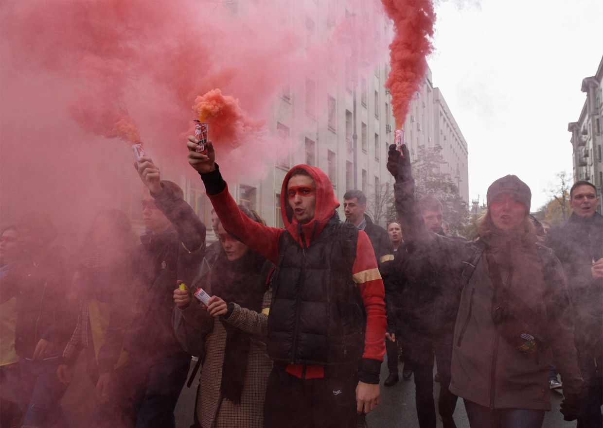 Акция националистов на Украине