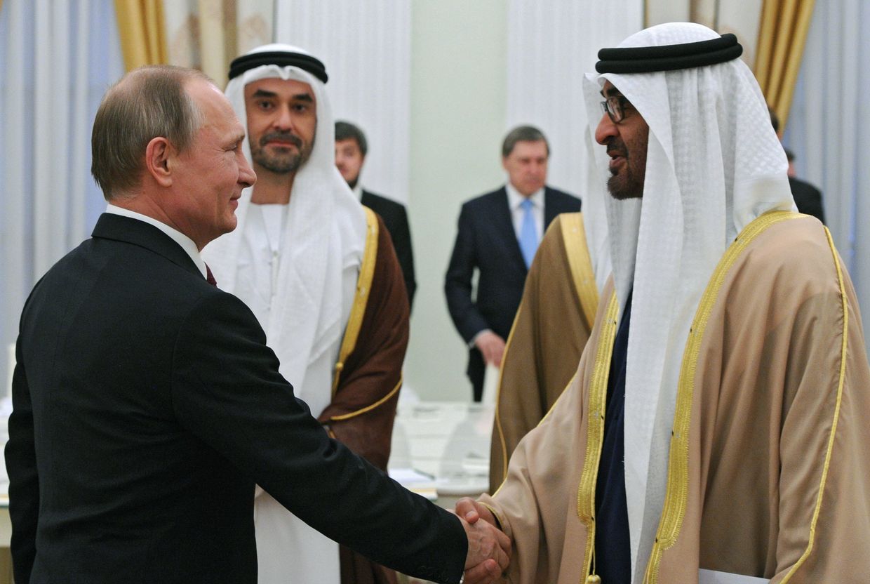 Встреча президента РФ В. Путина с наследным принцем Абу-Даби Мухаммедом Аль Нахайяном Встреча президента РФ В. Путина с наследным принцем Абу-Даби Мухаммедом Аль Нахайяном