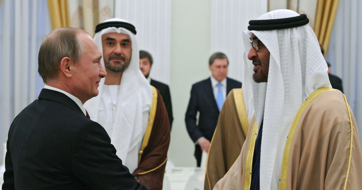 Встреча президента РФ В. Путина с наследным принцем Абу-Даби Мухаммедом Аль Нахайяном