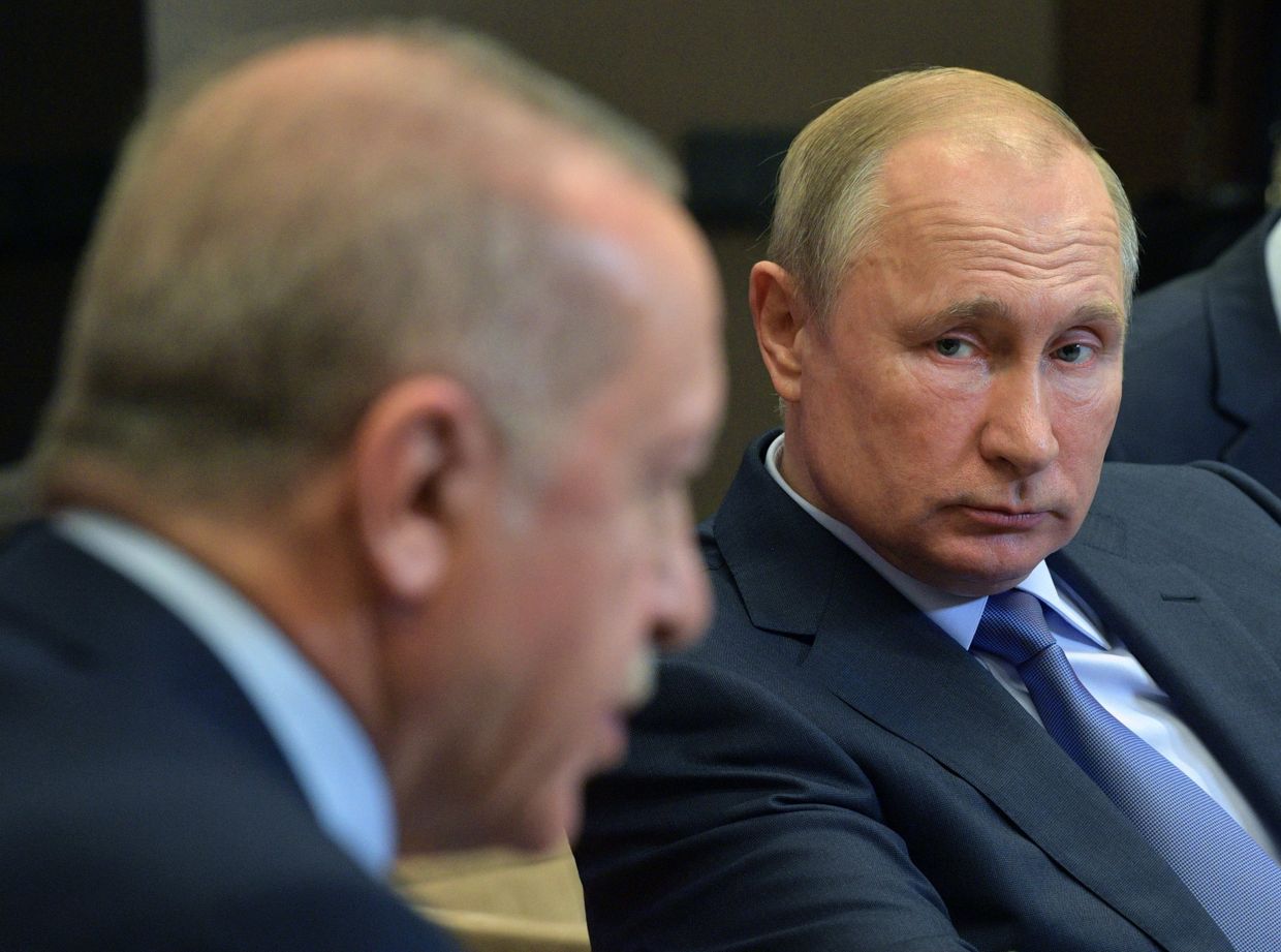 Президент РФ В. Путин встретился с президентом Турции Р. Т. Эрдоганом