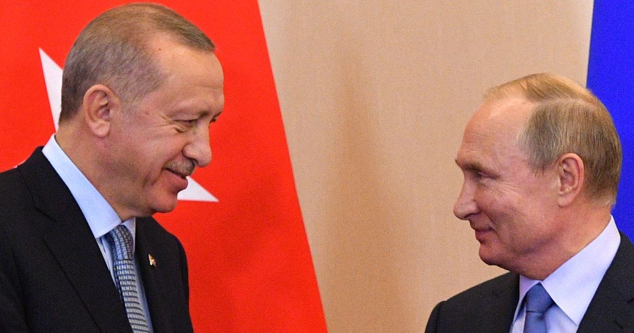 Президент РФ В. Путин встретился с президентом Турции Р. Т. Эрдоганом