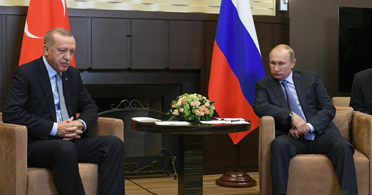 Президент РФ В. Путин встретился с президентом Турции Р. Т. Эрдоганом