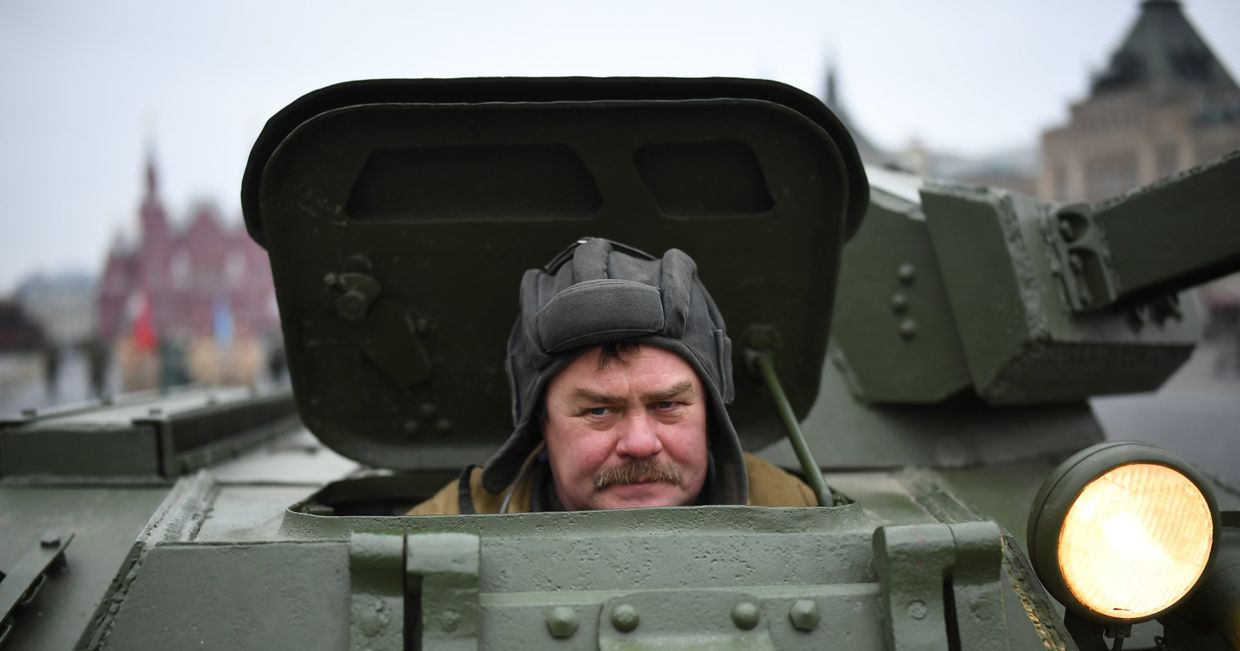 Генеральная репетиция марша, посвященного 78-й годовщине военного парада 1941 года