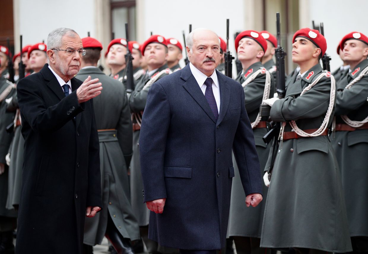 Александр Лукашенко во время визита в Вену, Австрия