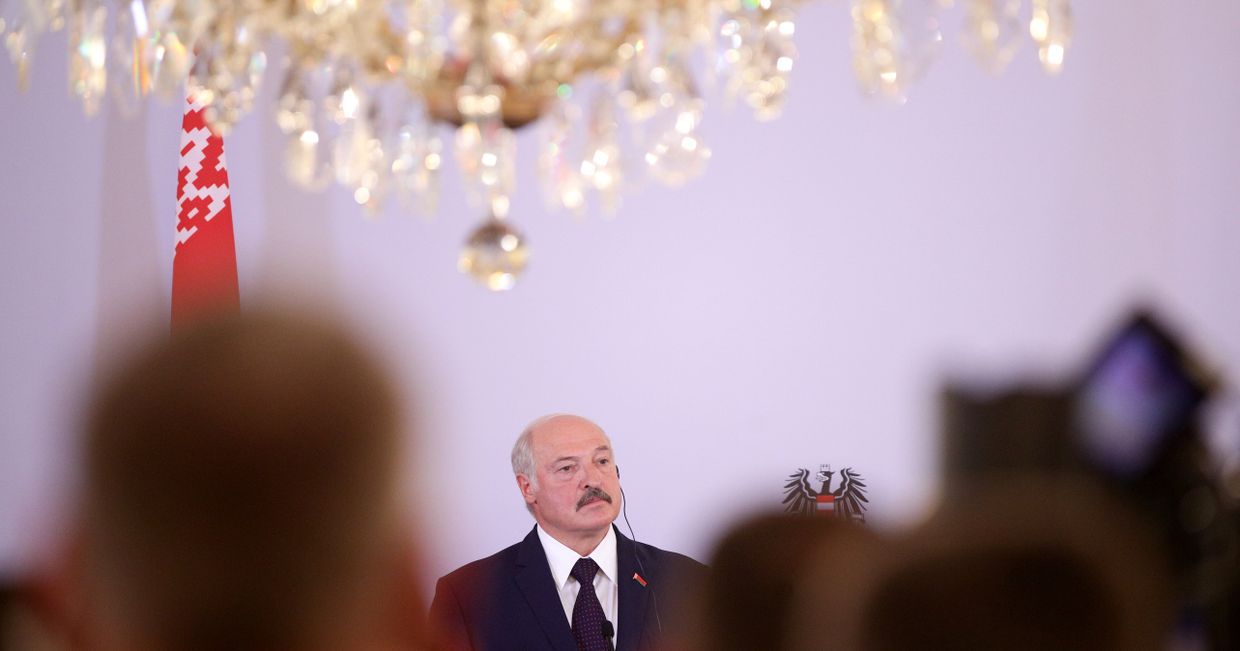 Александр Лукашенко во время визита в Вену, Австрия