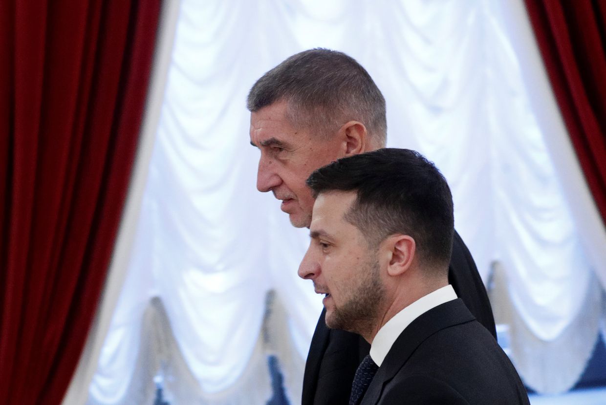 Президент Украины Владимир Зеленский и премьер-министр Чехии Андрей Бабиш