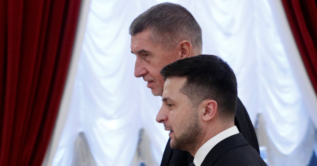 Президент Украины Владимир Зеленский и премьер-министр Чехии Андрей Бабиш
