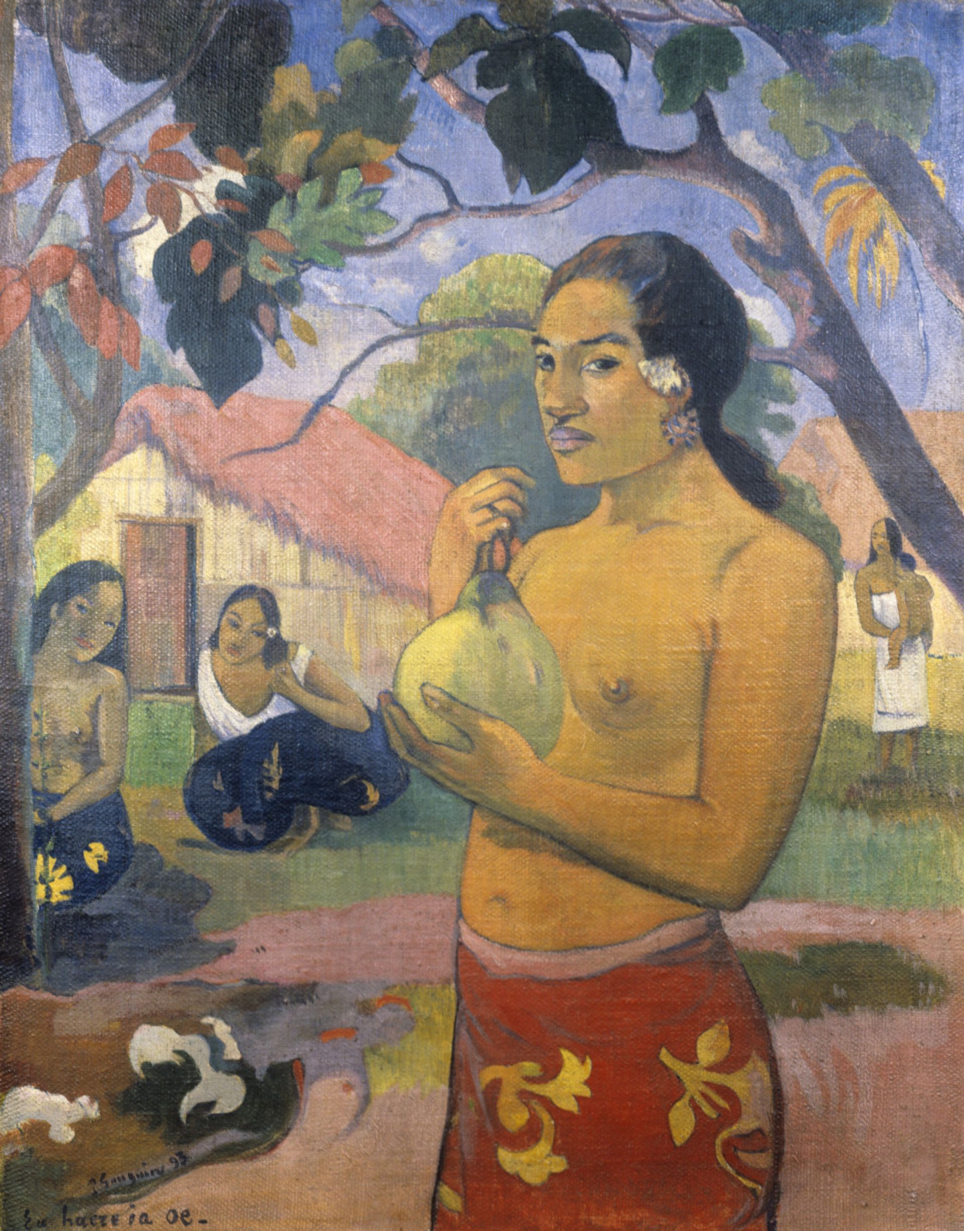 Репродукция картины “Женщина, держащая плод”, Поль Гоген - ИноСМИ, 1920, 22.09.2021