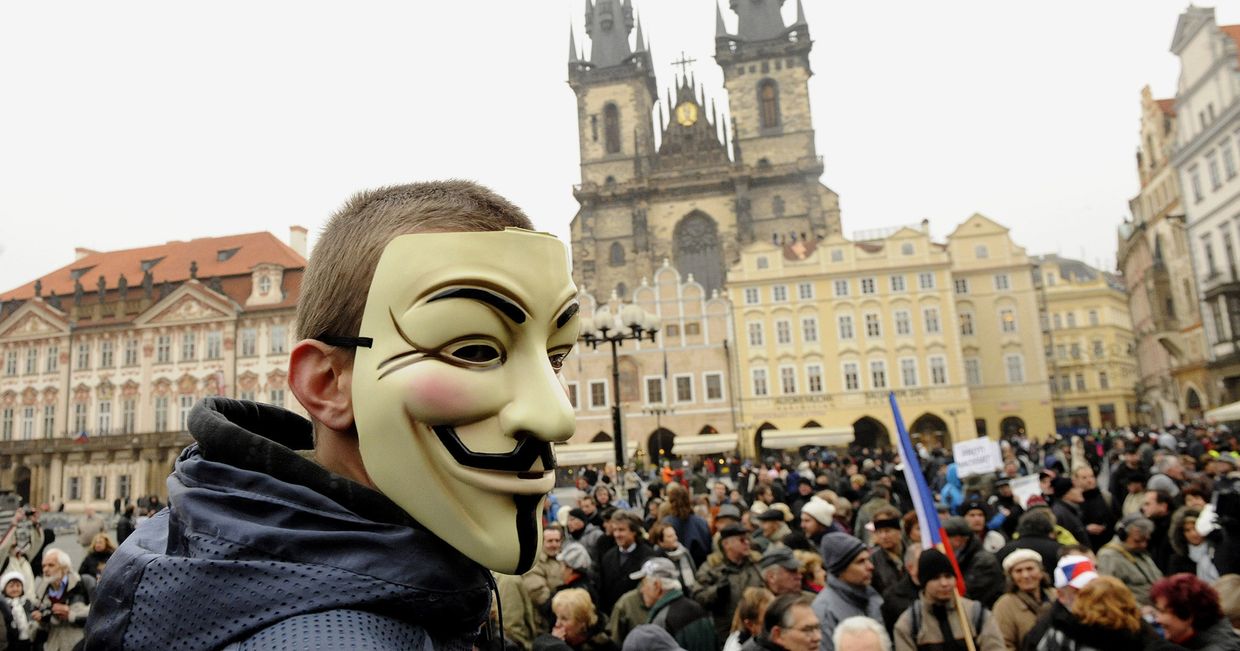 Акции протеста в Праге, Чехия Акции протеста в Праге, Чехия