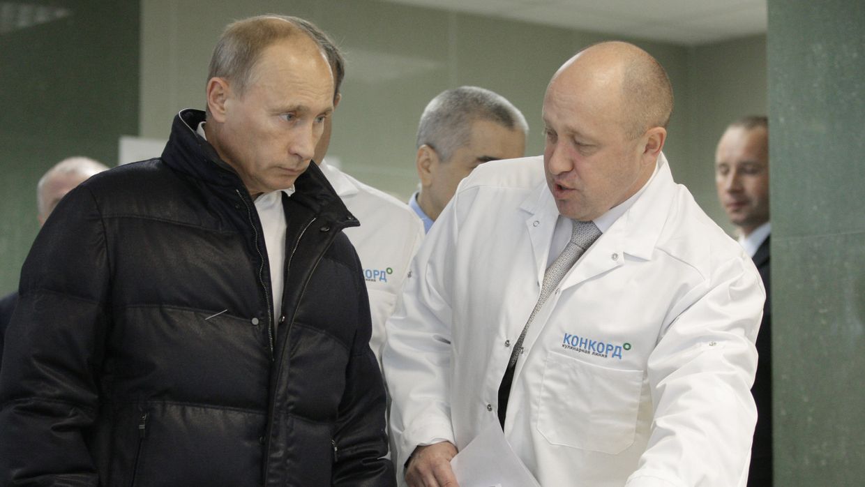 Владимир Путин и Евгений Пригожин