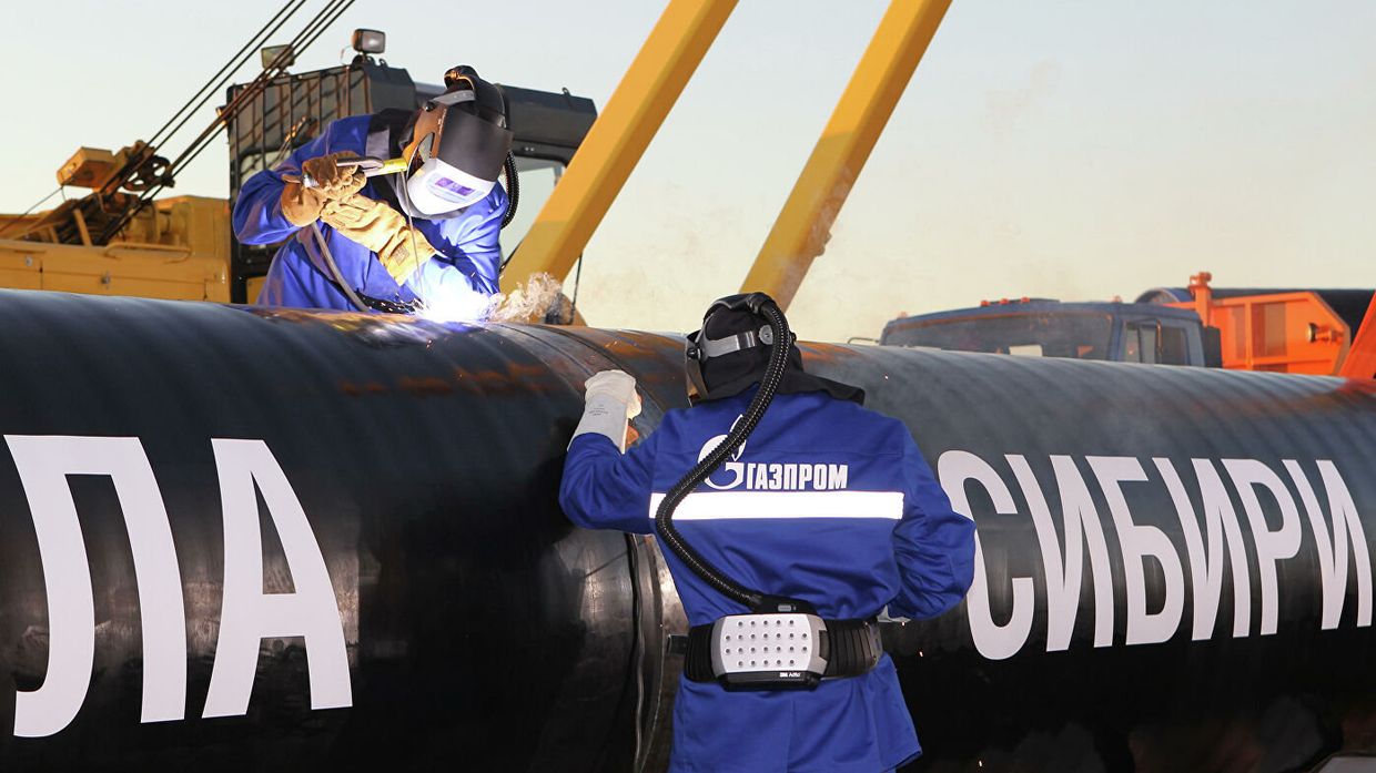 Сварка стыка газопровода Сила Сибири