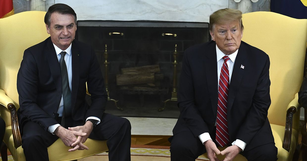 Президент США Дональд Трамп и президент Бразилии Жаир Больсонаро Президент США Дональд Трамп и президент Бразилии Жаир Больсонаро