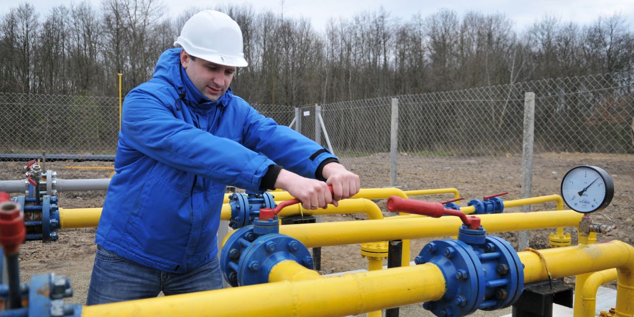 Компрессорная установка Креховского месторождения природного газа в Жидачевском районе Львовской области.