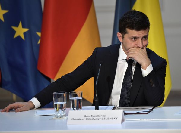 Президент Украины Владимир Зеленский на пресс-конференции по итогам встречи в Нормандском формате