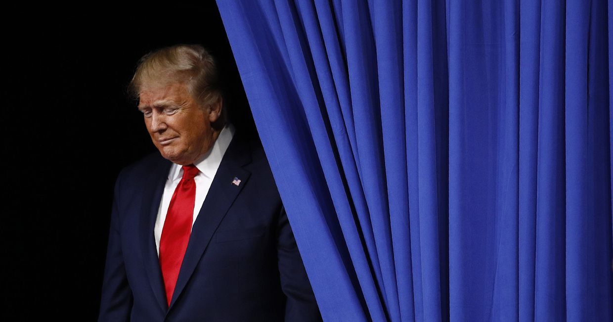 Президент США Дональд Трамп во время избирательной кампании в городе Хершей
