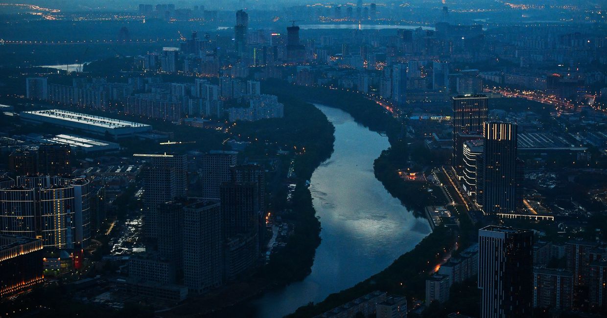 Вид на Москву с башни Око, Москва-сити