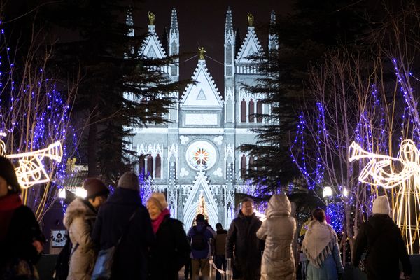 Украшенная церковь в Пекине