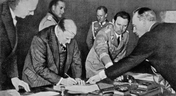 подписание Мюнхенского соглашения 1938 года
