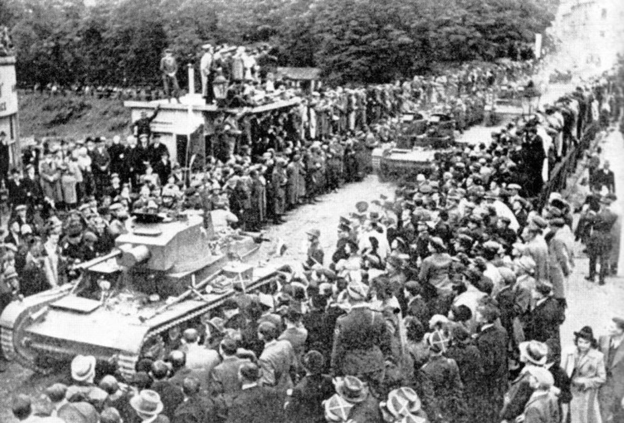 Польская армия производит захват Тешинской Силезии в 1938 году