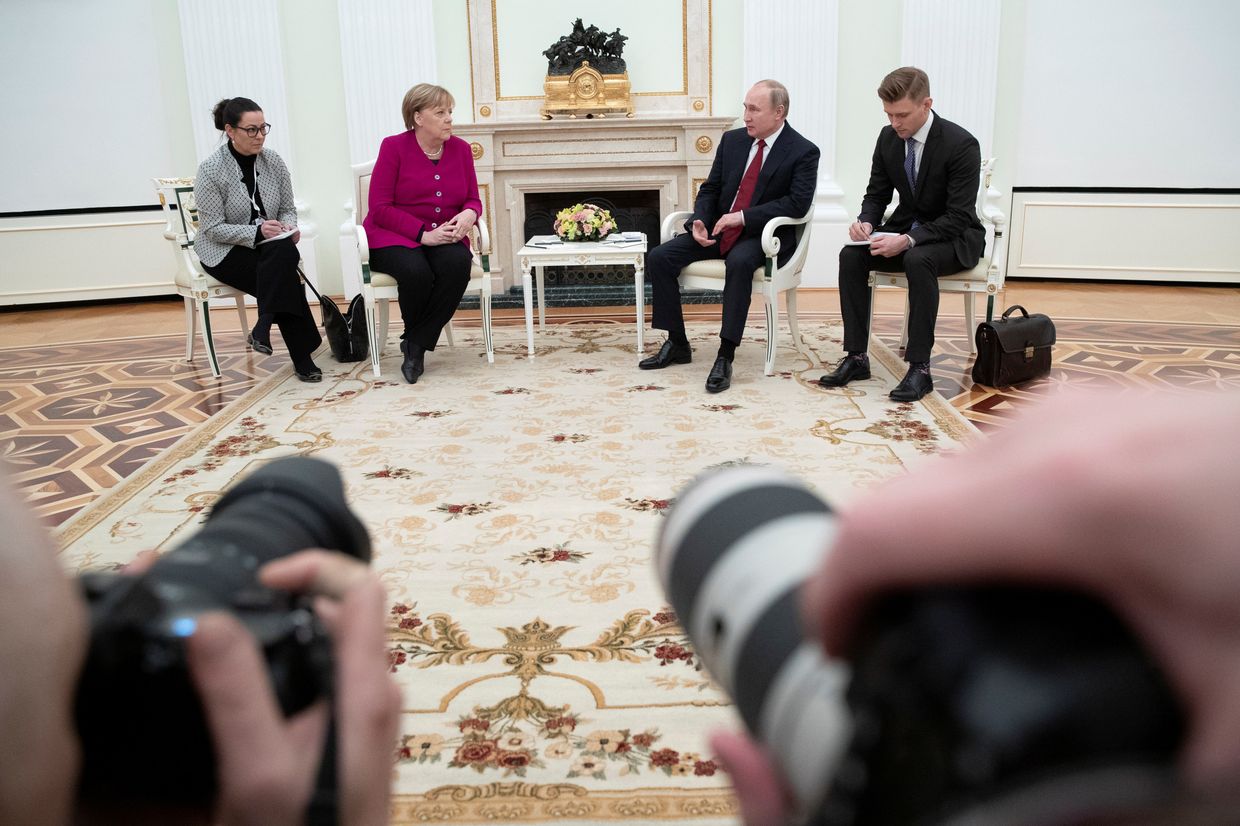 11 января 2020. Встреча Ангелы Меркель и Владимира Путина в Кремле