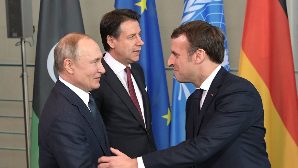 Поездка президента РФ В. Путина в Берлин для участия в Международной конференции по Ливии