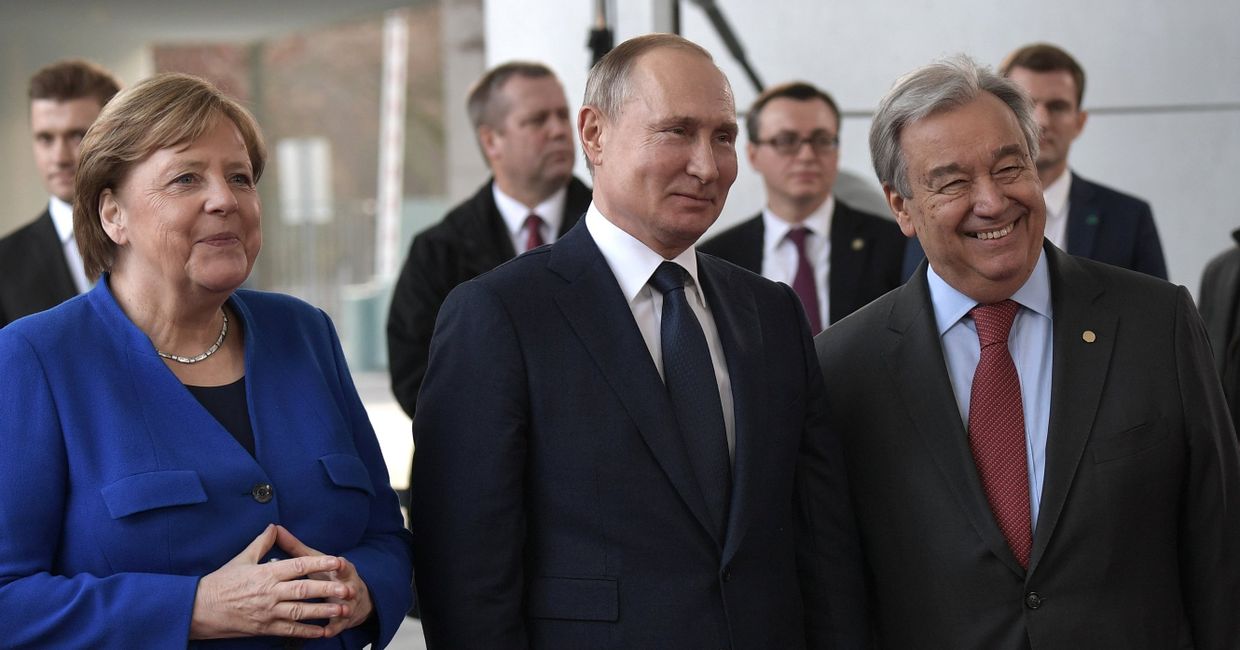 Поездка президента РФ В. Путина в Берлин для участия в Международной конференции по Ливии