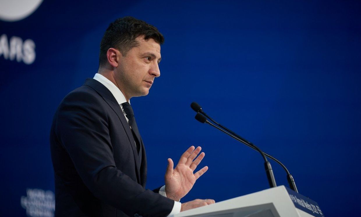 Участие президента Украины Владимира Зеленского в ежегодном заседании Всемирного экономического форума в Давосе
