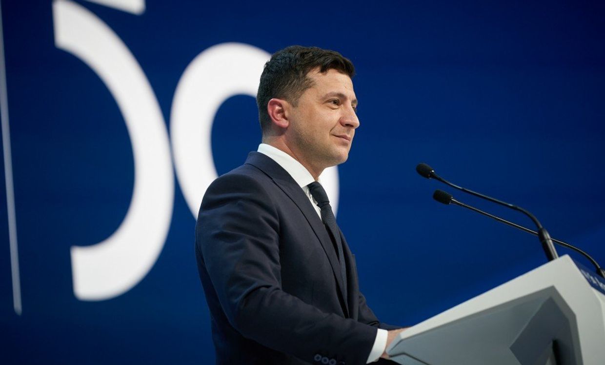 Участие президента Украины Владимира Зеленского в ежегодном заседании Всемирного экономического форума в Давосе