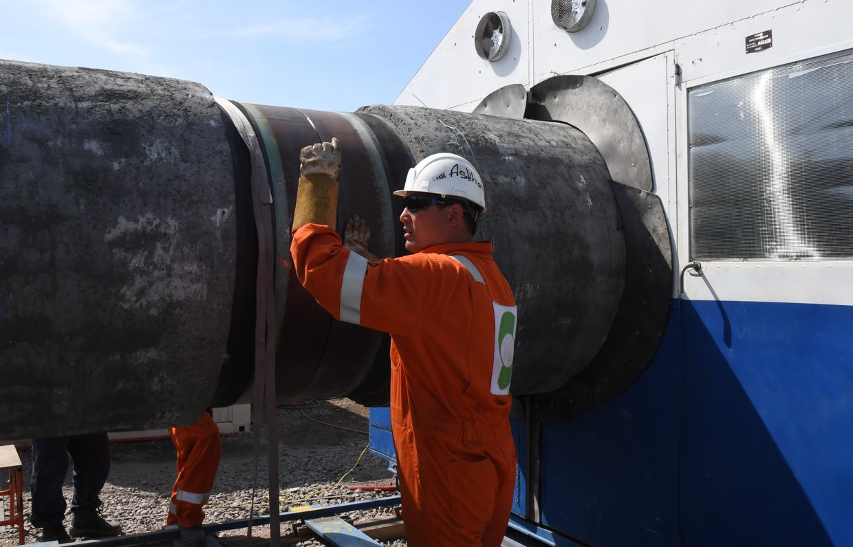 Строительство газопровода Северный поток-2 в Ленинградской области