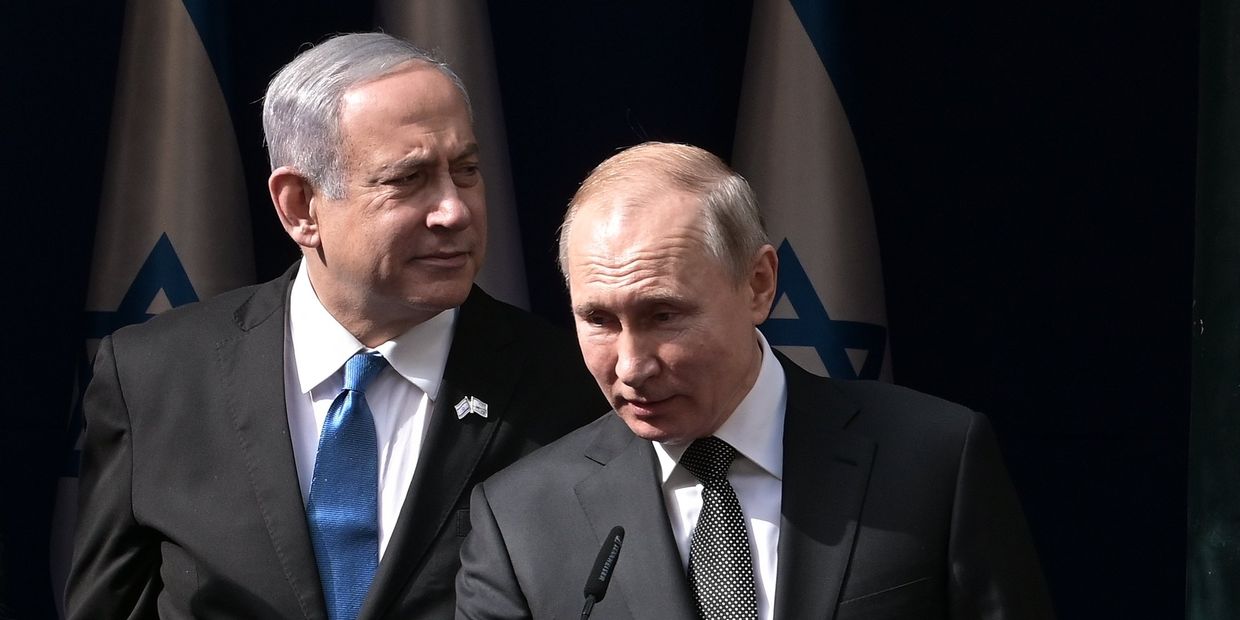 Президент РФ Владимир Путин и премьер-министр Израиля Биньямин Нетаньяху