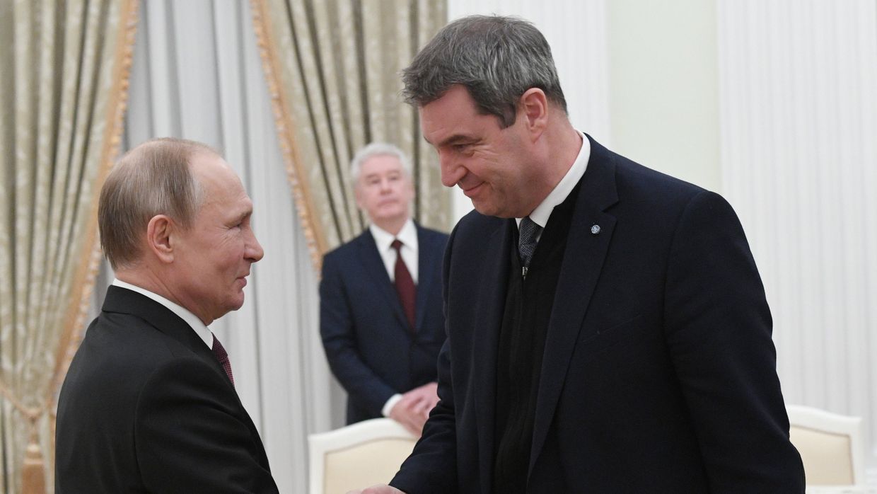 Президент РФ В. Путин встретился с премьер-министром Баварии М. Зедером