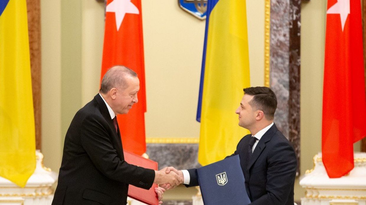 Президент Украины Владимир Зеленский и президент Турции Тайип Эрдоган