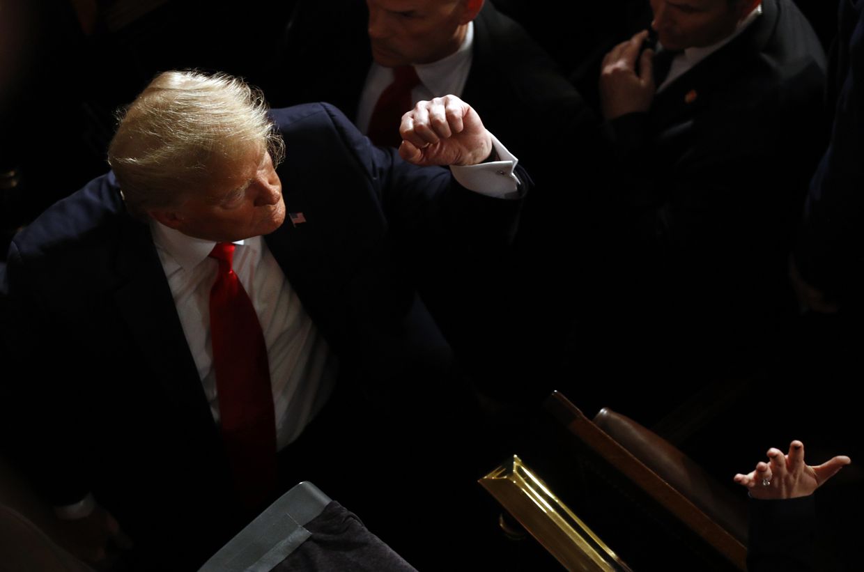4 февраля 2020. Дональд Трамп выступает с обращением к нации