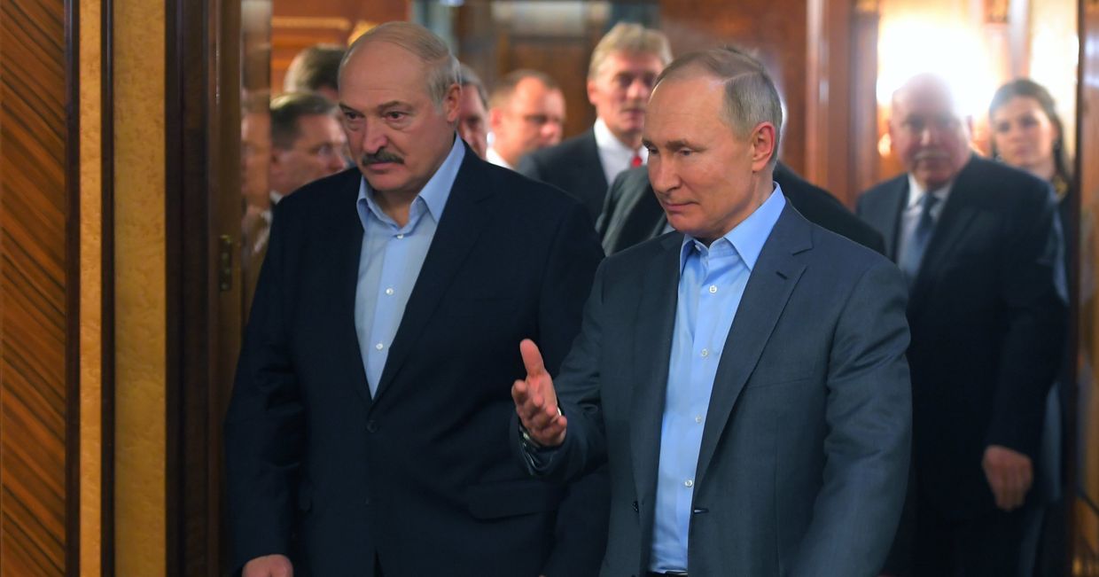 Встреча президента РФ В. Путина с президентом Белоруссии А. Лукашенко