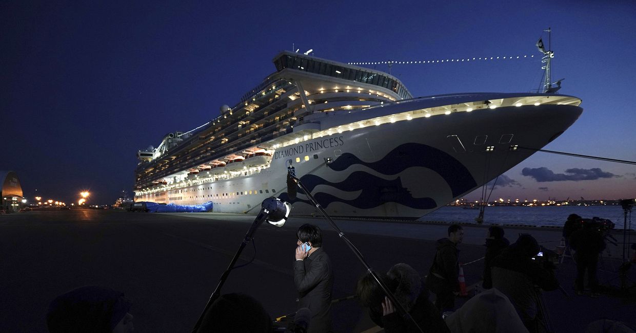 Находящийся в карантине круизный лайнер Diamond Princess Находящийся в карантине круизный лайнер Diamond Princess