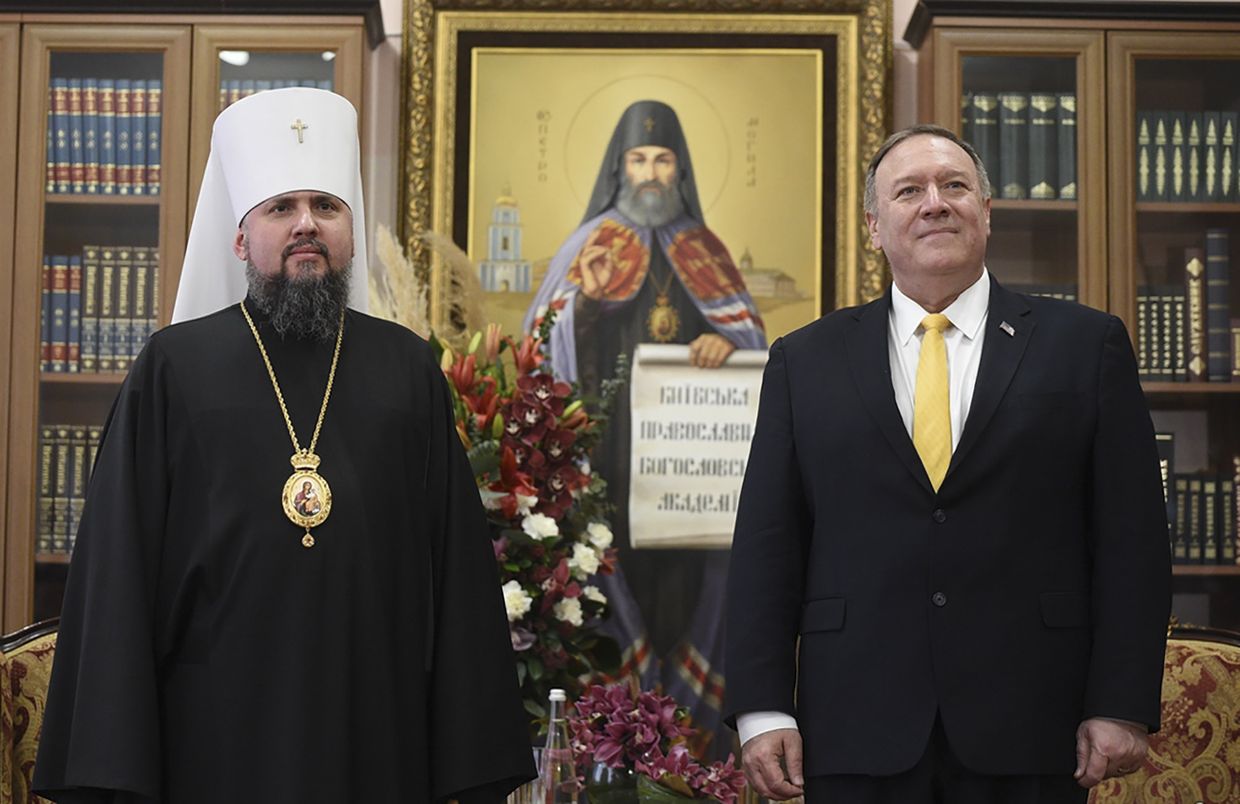Митрополит Епифаний и госсекретарь США Майк Помпео