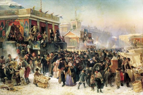 Народное гулянье во время масленицы на Адмиралтейской площади в Петербурге Народное гулянье во время масленицы на Адмиралтейской площади в Петербурге