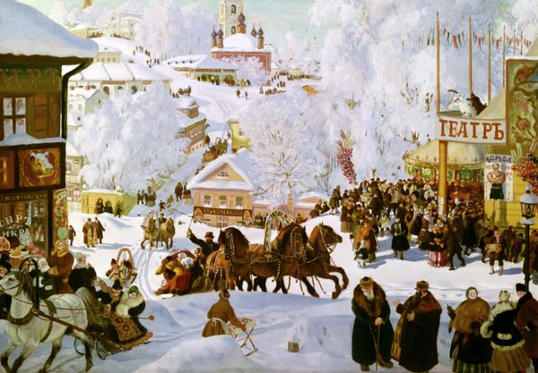 Репродукция картины Масленица (Масленичное катание) Репродукция картины Масленица (Масленичное катание)