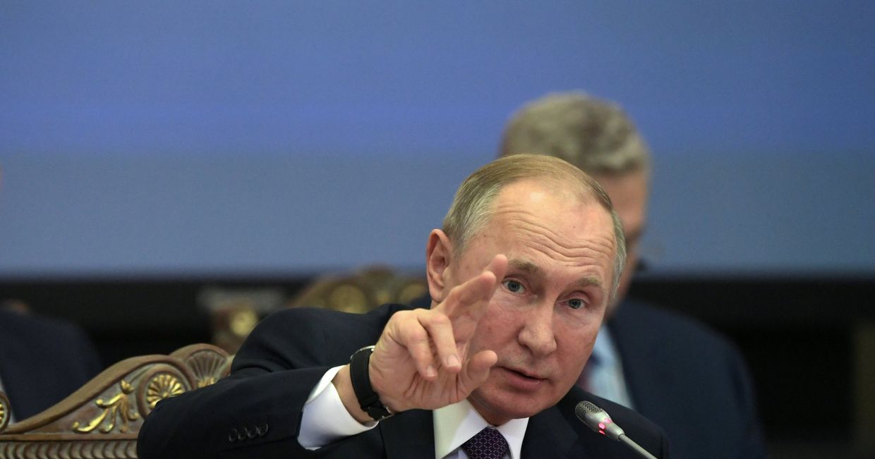 Рабочая поездка президента РФ В. Путина в Санкт-Петербург