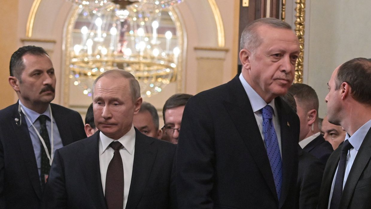 Президент РФ В. Путин встретился с президентом Турции Р. Эрдоганом