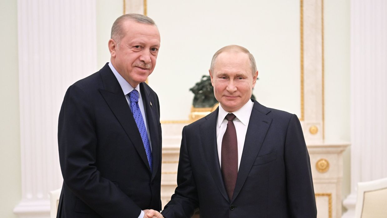 Президент РФ В. Путин встретился с президентом Турции Р. Эрдоганом 5 марта 2020