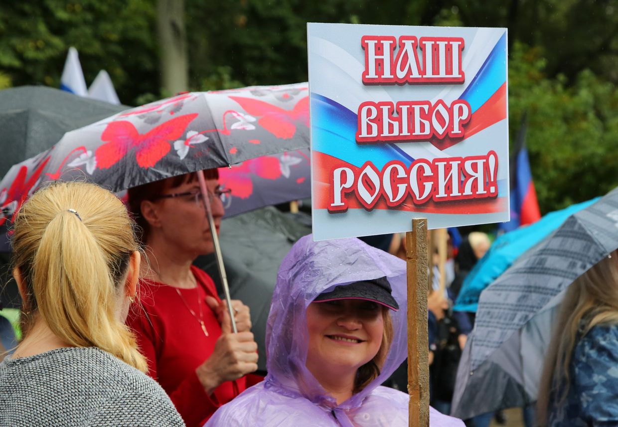 Акция Выбор Донбасса в Донецке