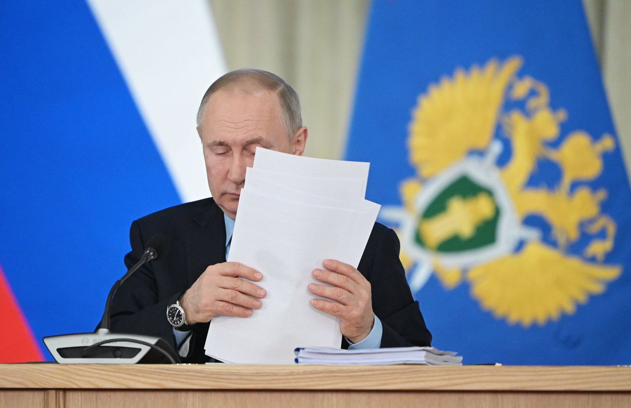 Президент РФ В. Путин принял участие в расширенном заседании коллегии Генпрокуратуры РФ