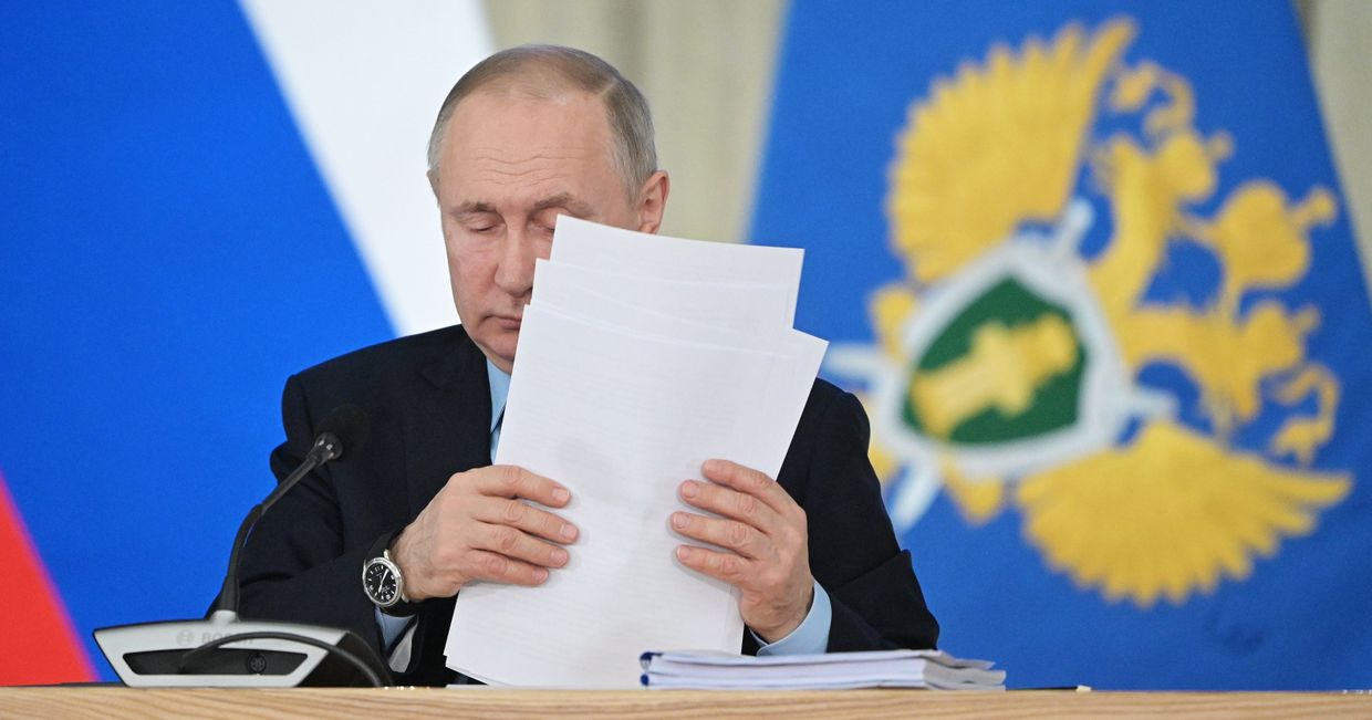 Президент РФ В. Путин принял участие в расширенном заседании коллегии Генпрокуратуры РФ