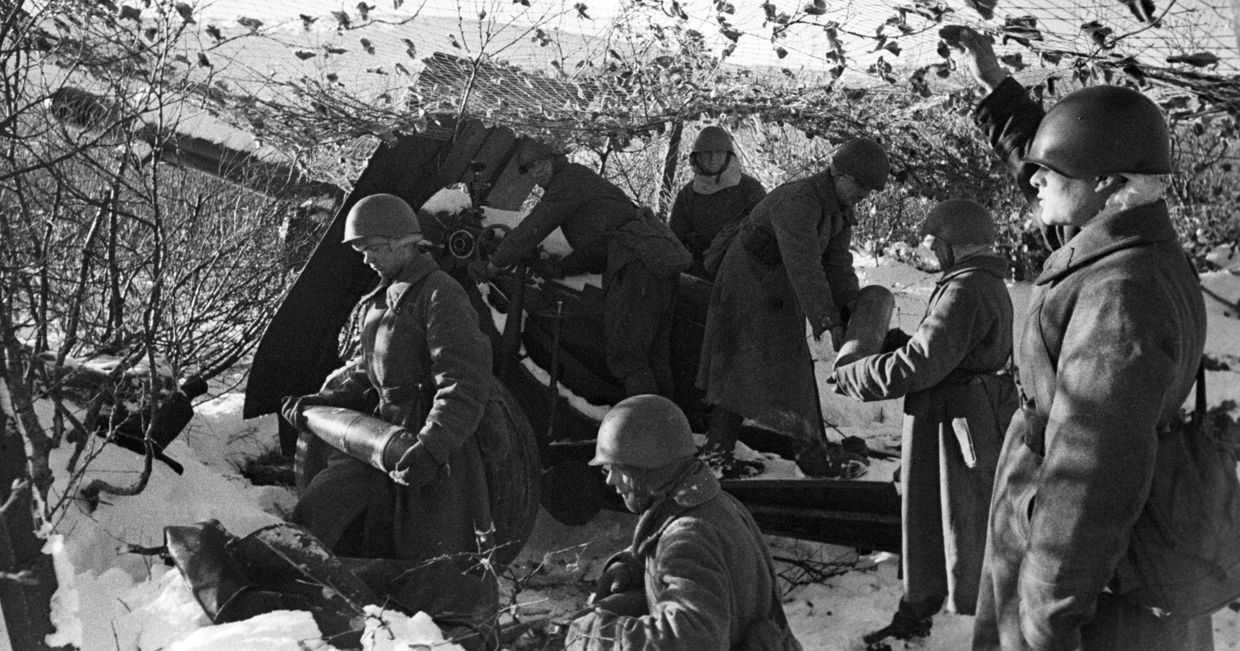 Артиллерийский расчет. Карельский фронт. 1941 год