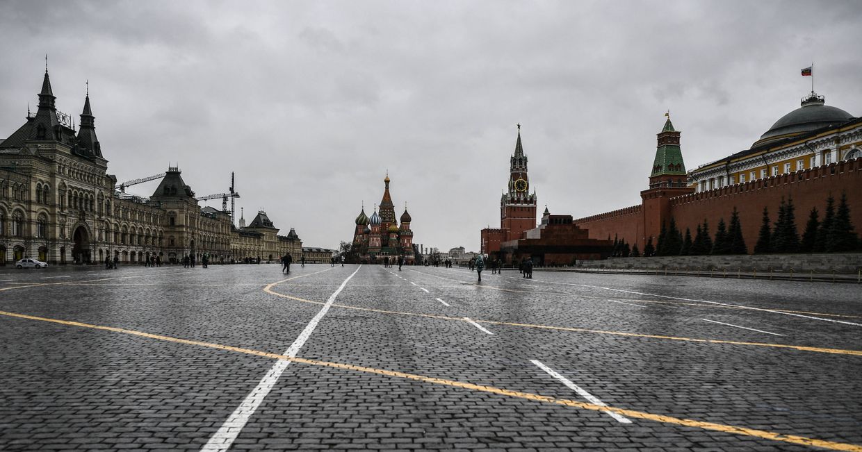 На Красной площади в пасмурную погоду