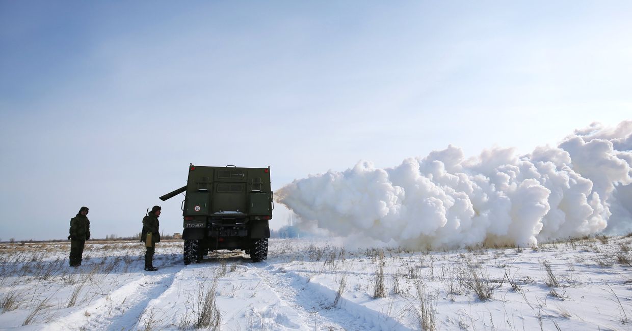 Учения войск РХБ защиты в Волгоградской области