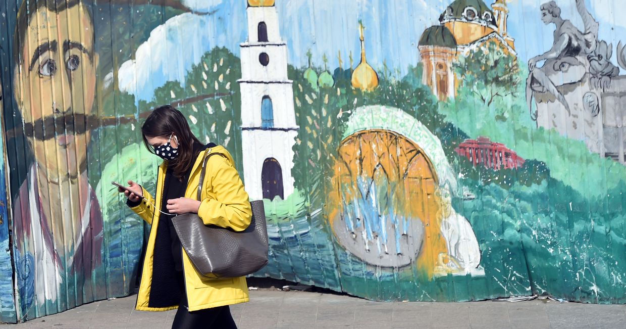 Прохожий в Киеве, Украина Прохожий в Киеве, Украина