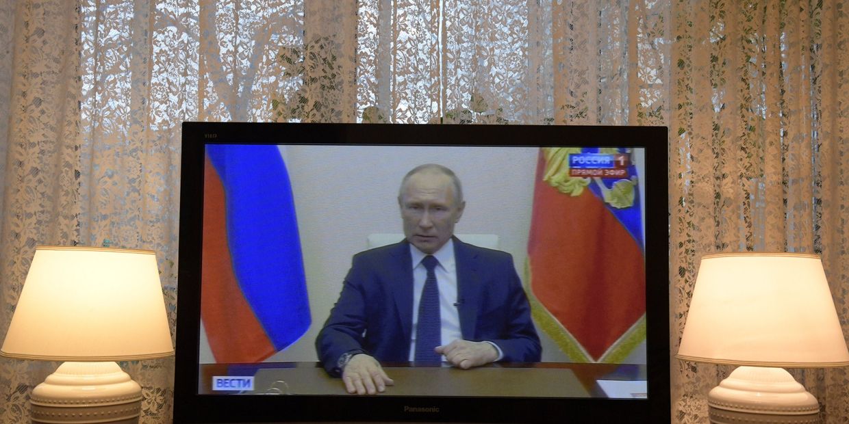 Трансляция обращения президента России В. Путина