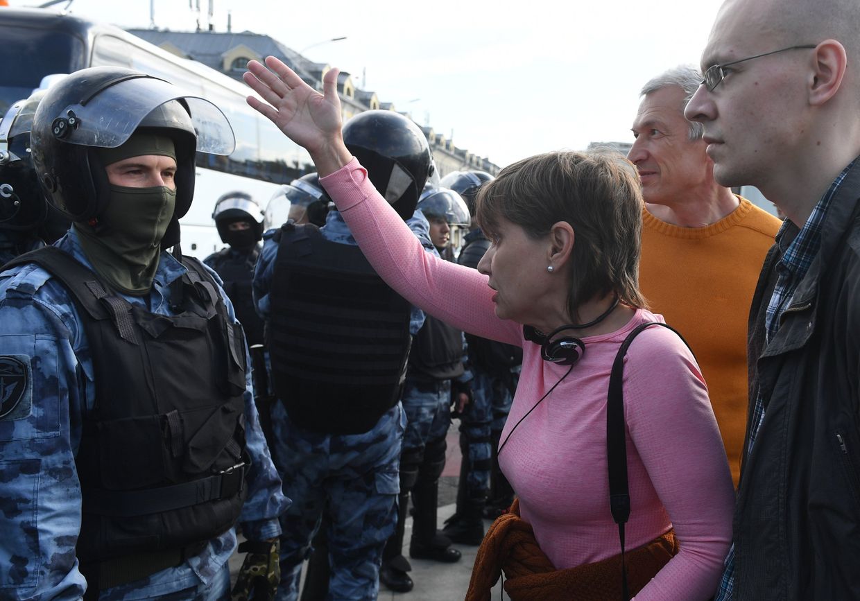 Несанкционированная акция в поддержку незарегистрированных кандидатов в Мосгордуму